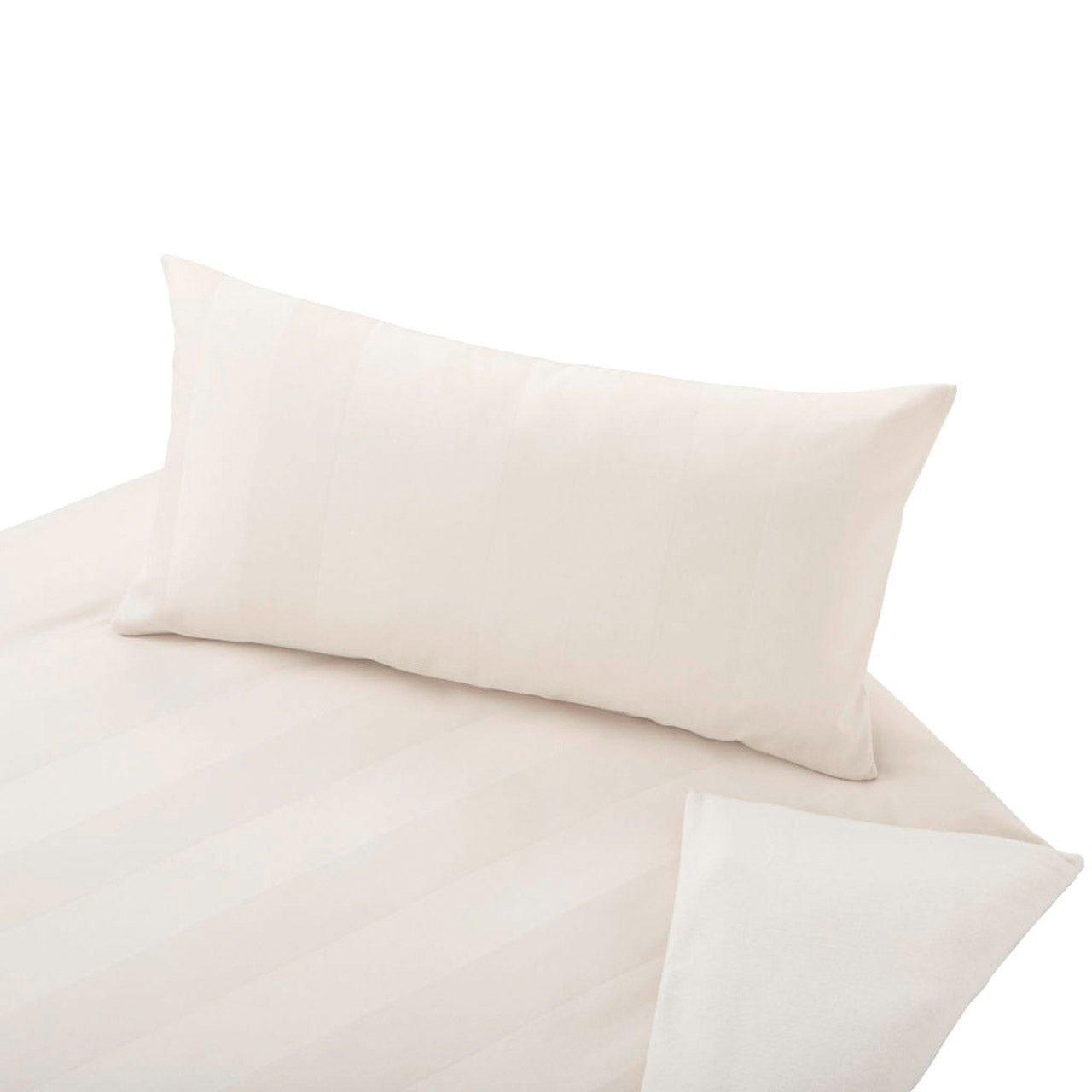 Cotonea Tandem Kissenbezug aus Bio Baumwolle Biber / Satin