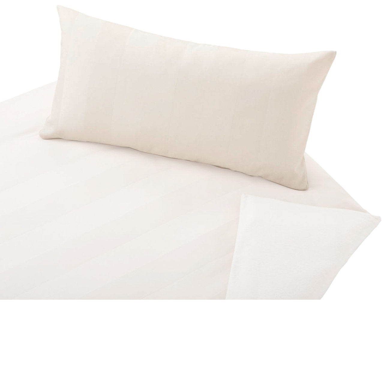 Cotonea Tandem Kissenbezug aus Bio Baumwolle Biber / Satin