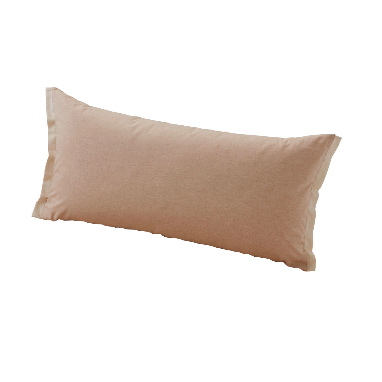 Cotonea Pur Kopfkissenbezug aus Bio Baumwoll Chambray Braun / Natur