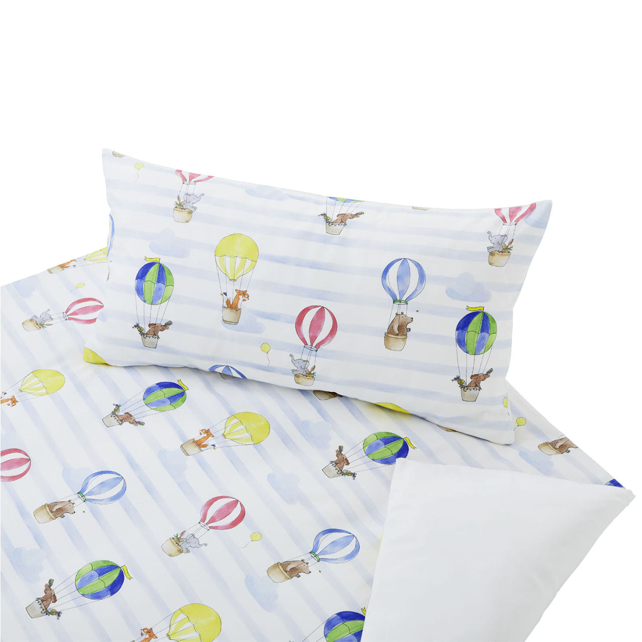 Cotonea Ballone Kinderbettwäsche Set aus Bio Baumwoll Satin