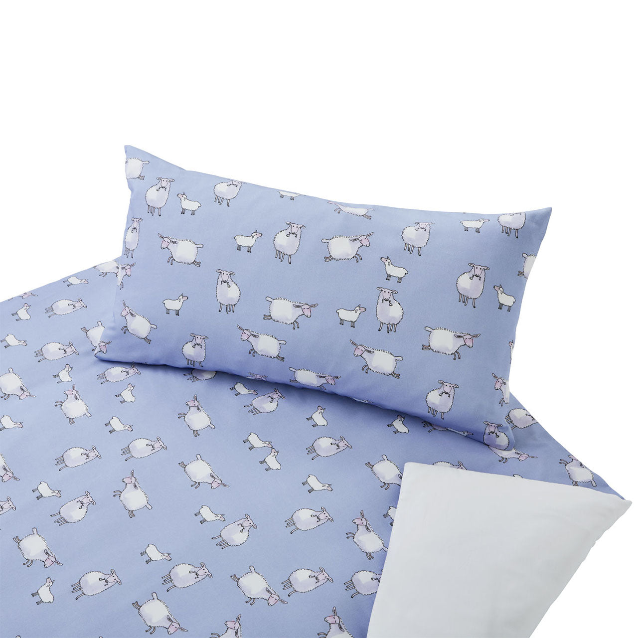 Cotonea Schäfchen Kinderbettwäsche Set aus Bio Baumwoll Satin