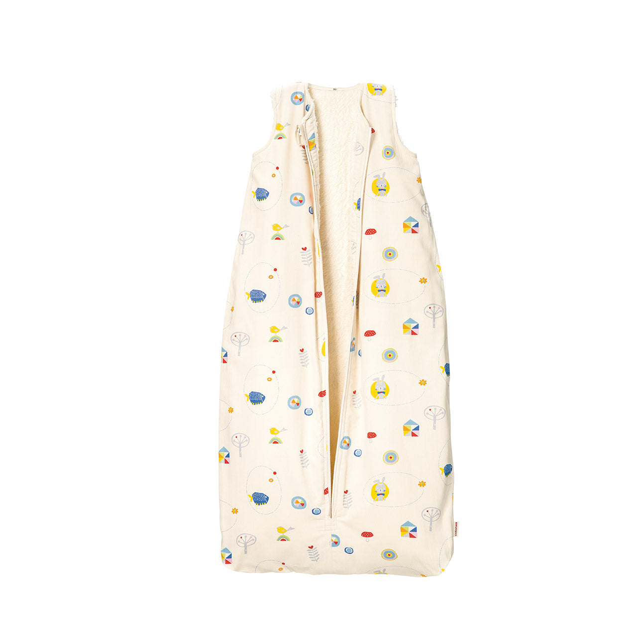 Cotonea Baby Winterschlafsack aus Bio Baumwolle Satin & Teddy-Plüsch