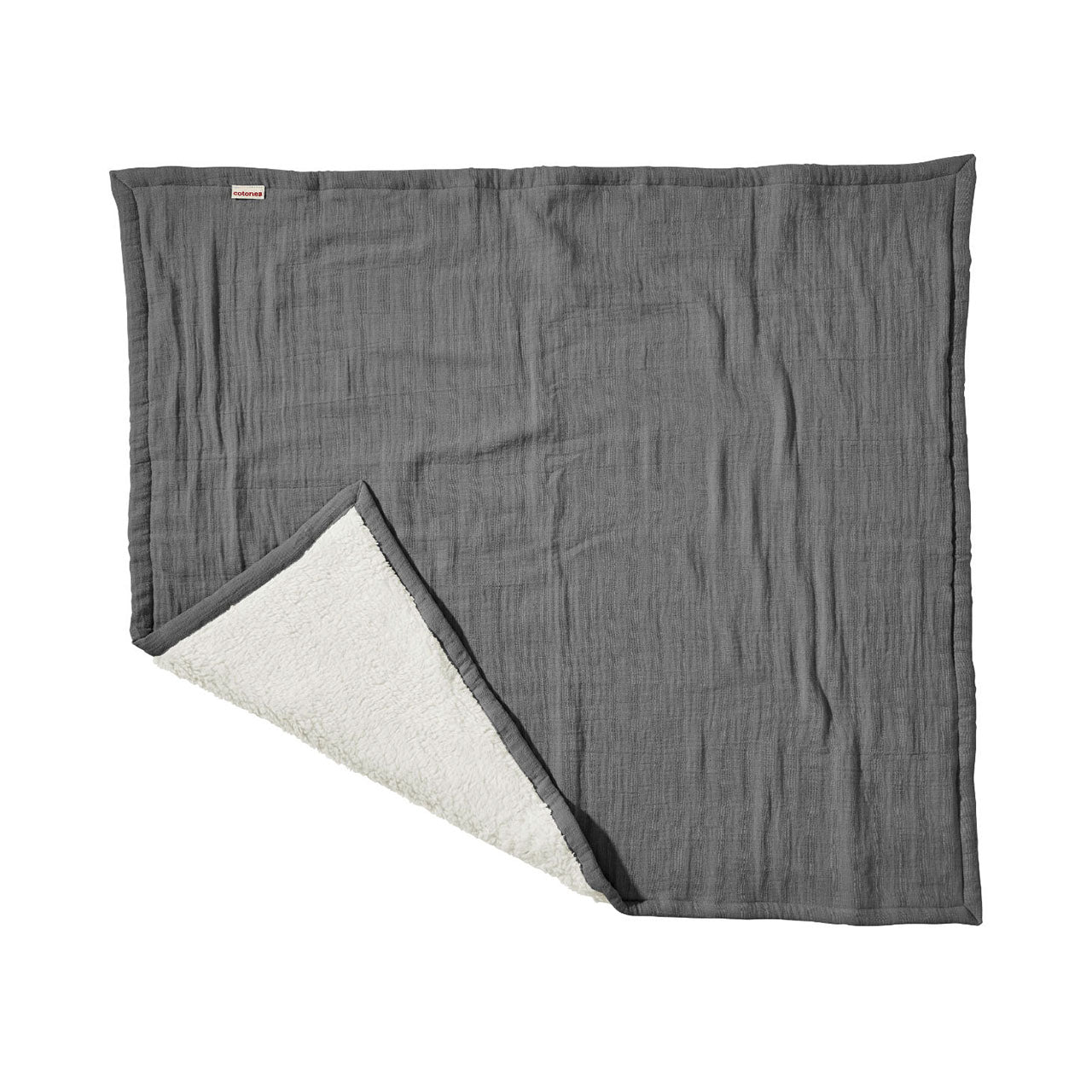 Cotonea Babydecke aus Bio Baumwolle Musselin / Plüsch