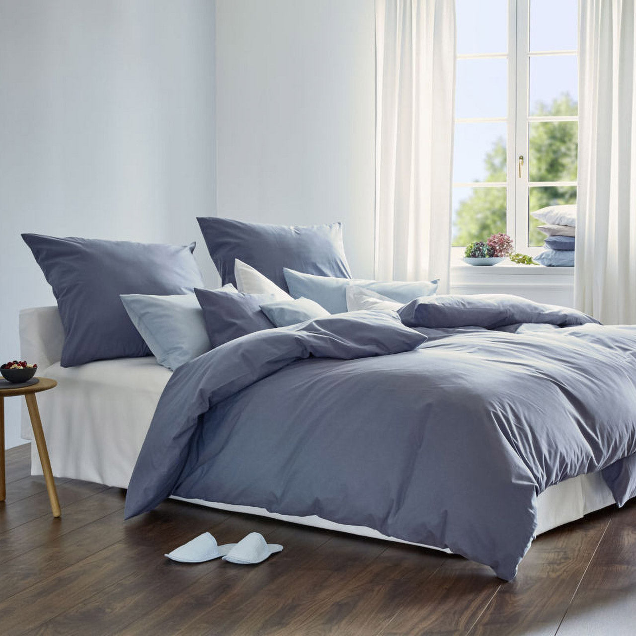 Cotonea Bettwäsche Set Chambray Nuance aus Bio Baumwolle