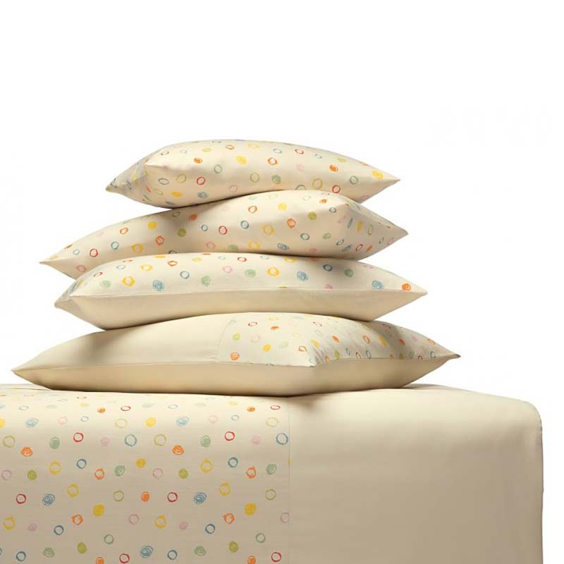 Cotonea Kinderbettwäsche Kritzelkreise. 100% Bio Baumwolle