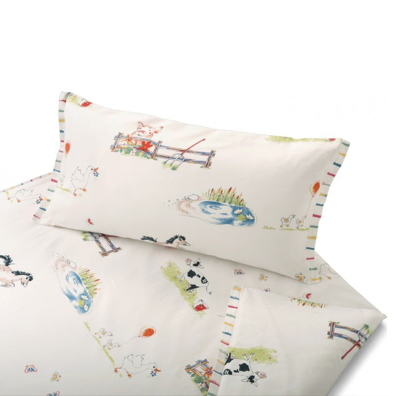 Cotonea Satin-Kissenbezug Auf dem Lande