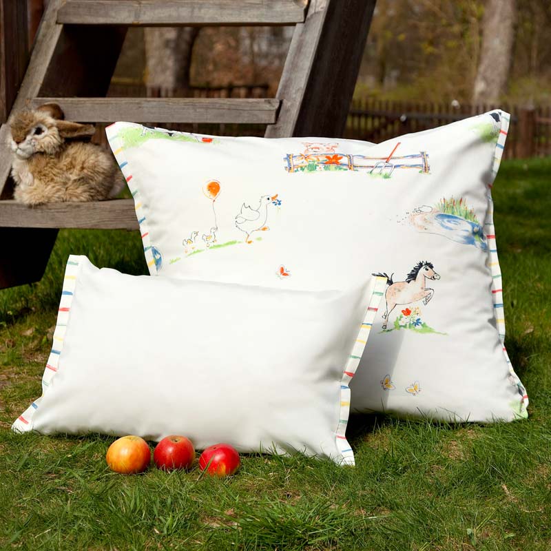 Cotonea Satin-Kissenbezug Auf dem Lande