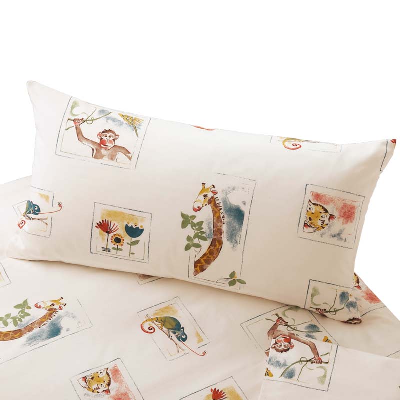 Cotonea Satin Kinder Kissenbezug Dschungel