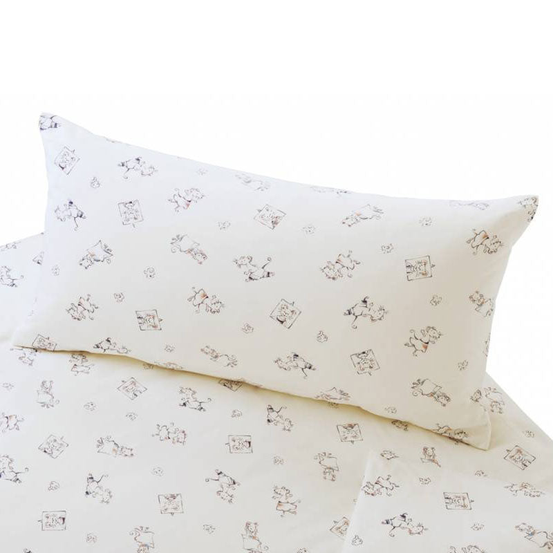 Cotonea Satin Kinder Kissenbezug Leon und Mia