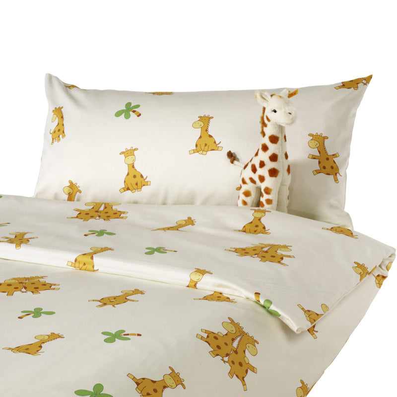 Cotonea Satin-Kissenbezug Giraffe