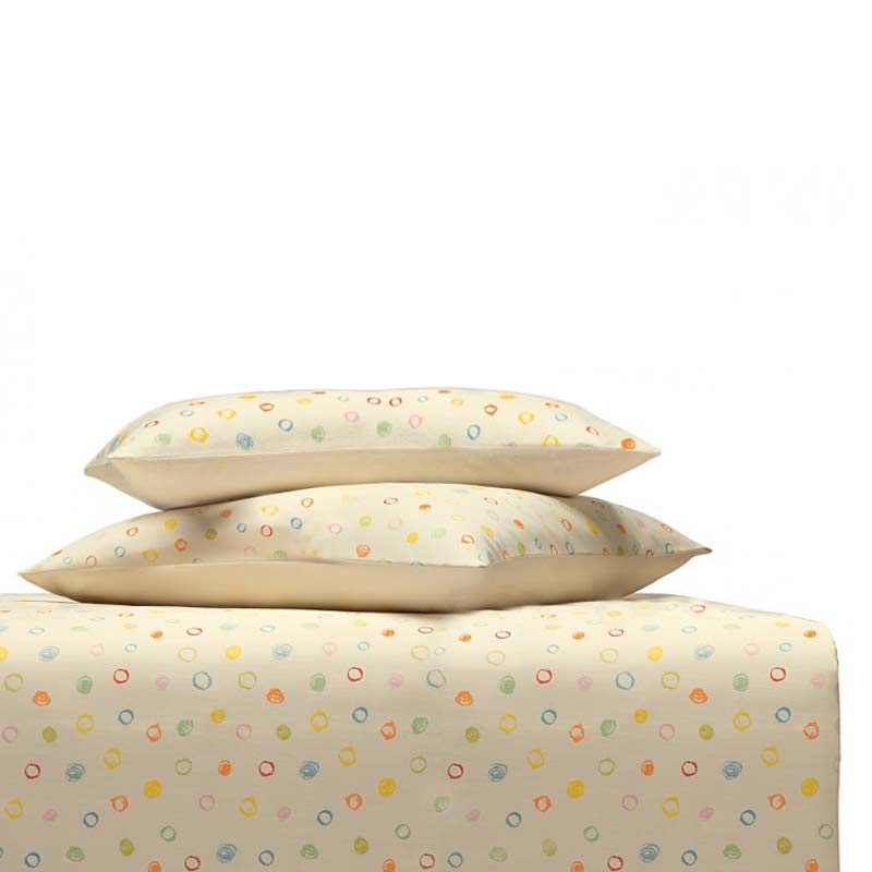 Cotonea Satin Kinder Kissenbezug Kritzelkreise