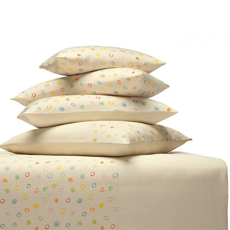 Cotonea Edelbiber Kinder Kissenbezug Kritzelkreise