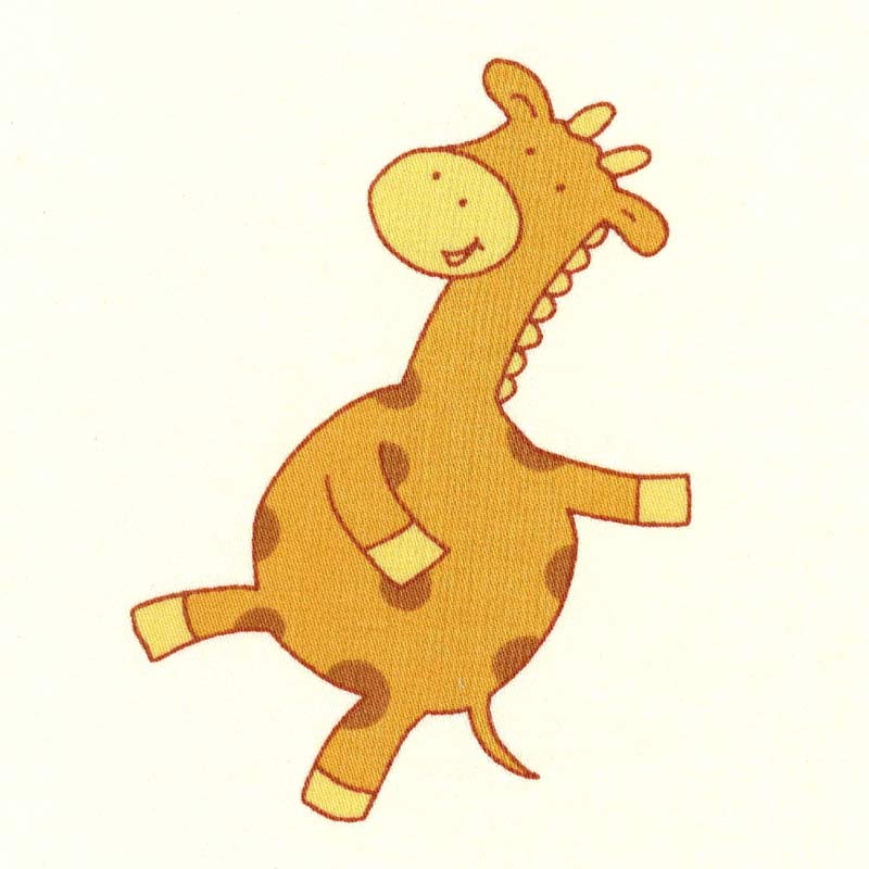 Cotonea Satin-Kissenbezug Giraffe, 40 x 60 cm