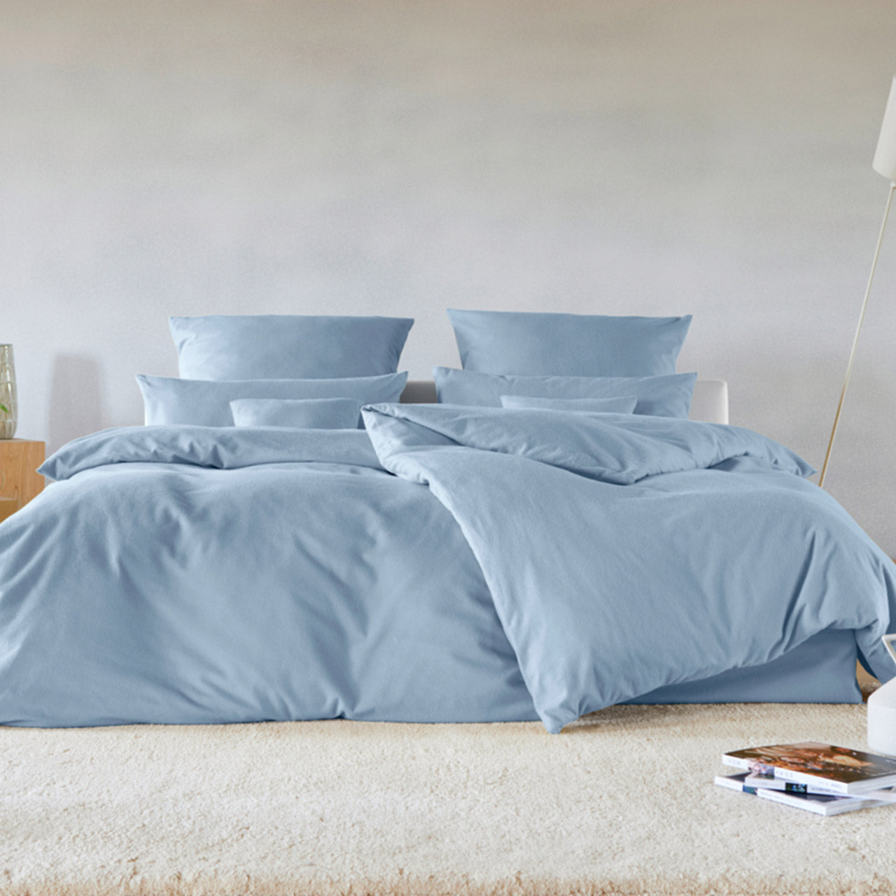 Cotonea Bettwäsche Set aus Bio Baumwoll Biber Natur