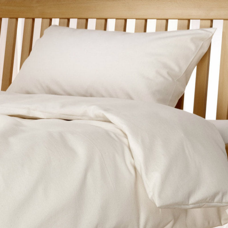 Cotonea Bettwäsche Set aus Bio Baumwoll Biber Natur