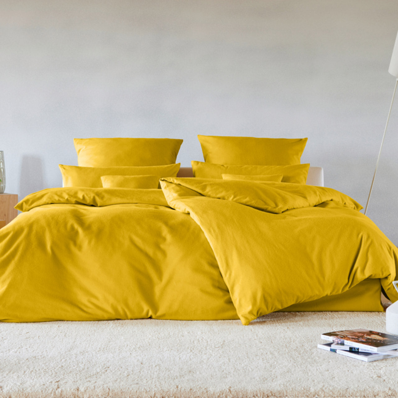 Cotonea Bettwäsche Set aus Bio Baumwoll Biber Natur