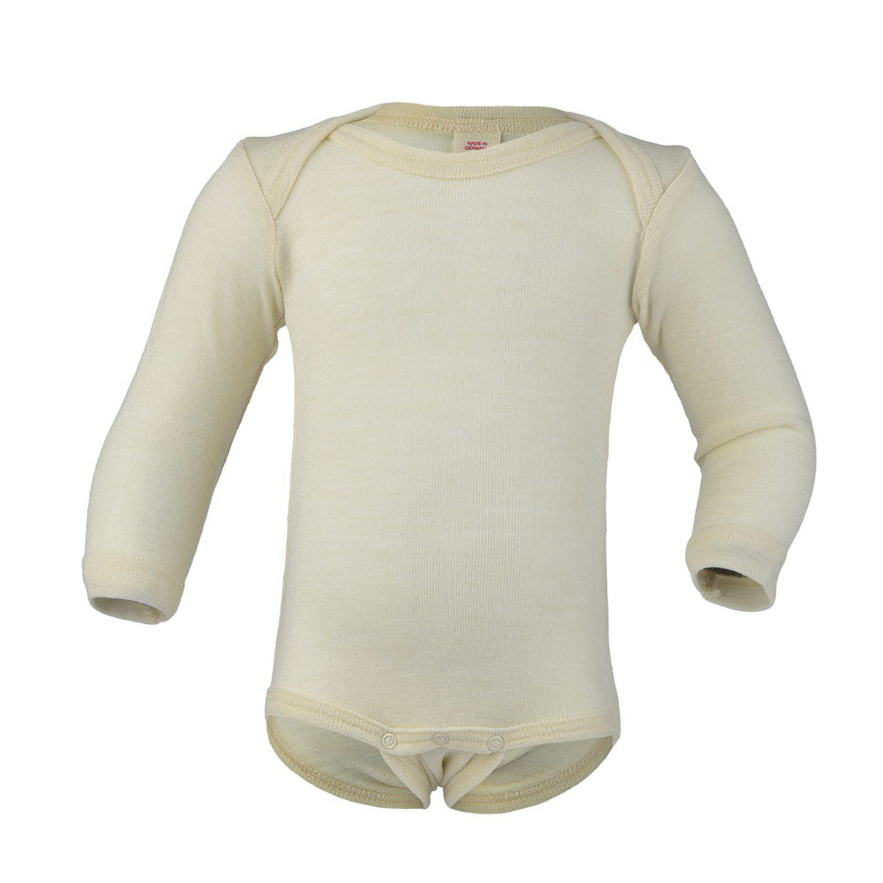 Engel Baby Langarm-Body aus Wolle / Seide