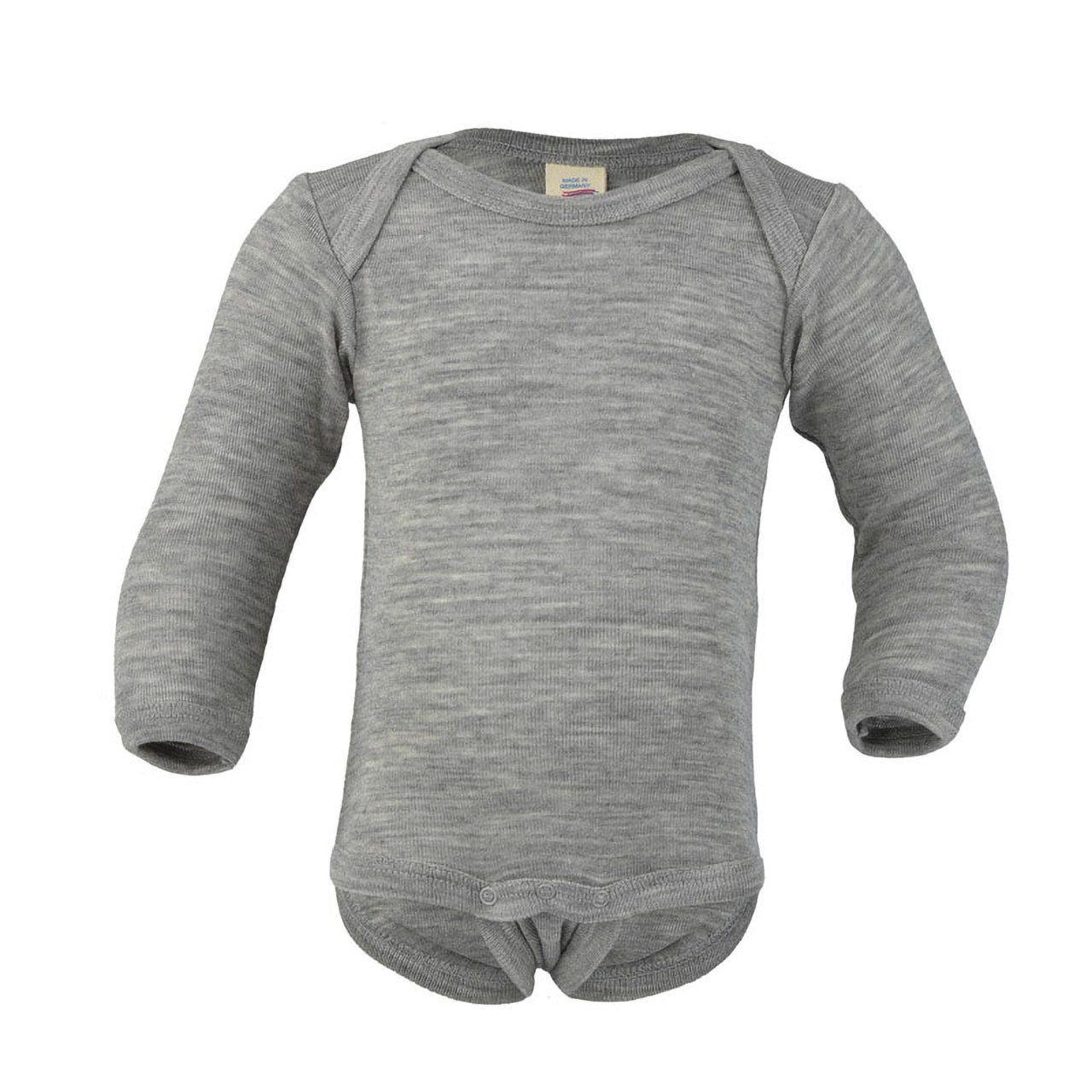 Engel Baby Langarm-Body aus Wolle / Seide