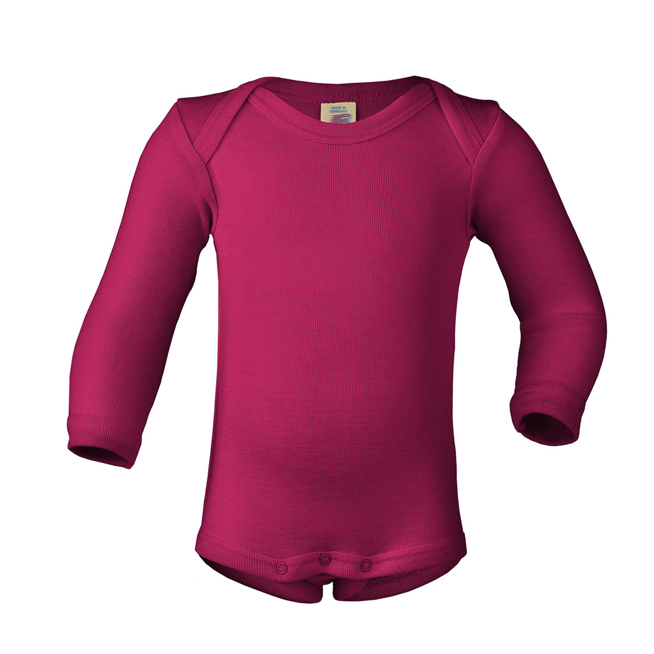 Engel Baby Langarm-Body aus Wolle / Seide