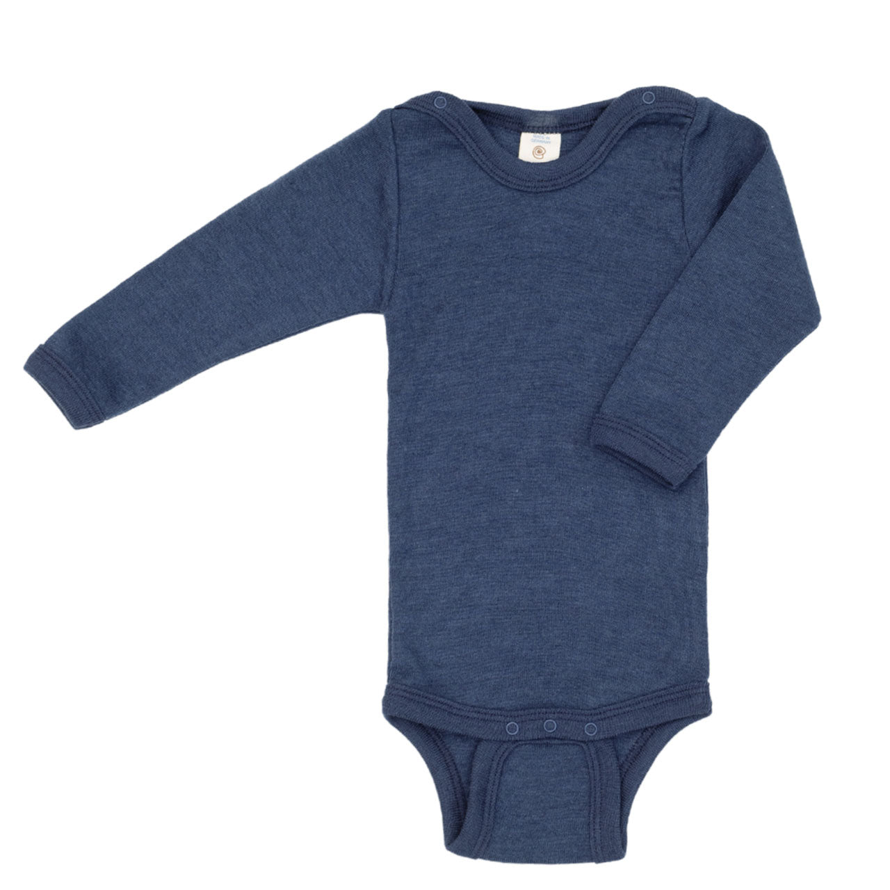 Engel Baby Langarm-Body mit Druckverschluss aus Wolle / Seide