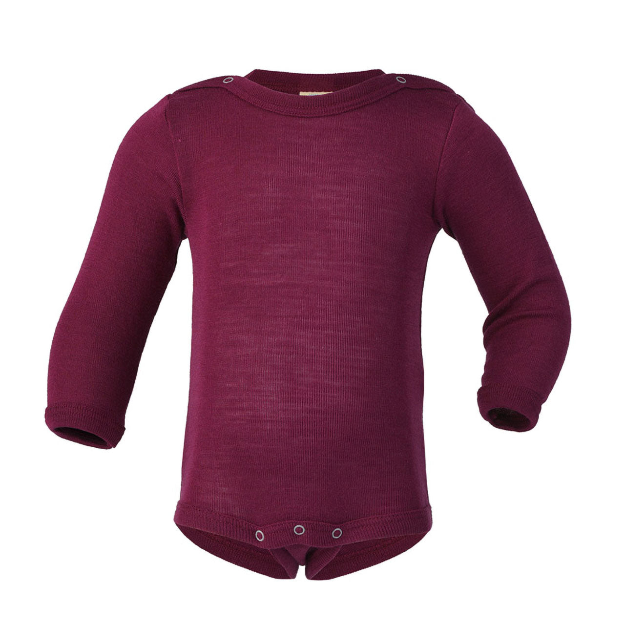 Engel Baby Langarm-Body mit Druckverschluss aus Wolle / Seide