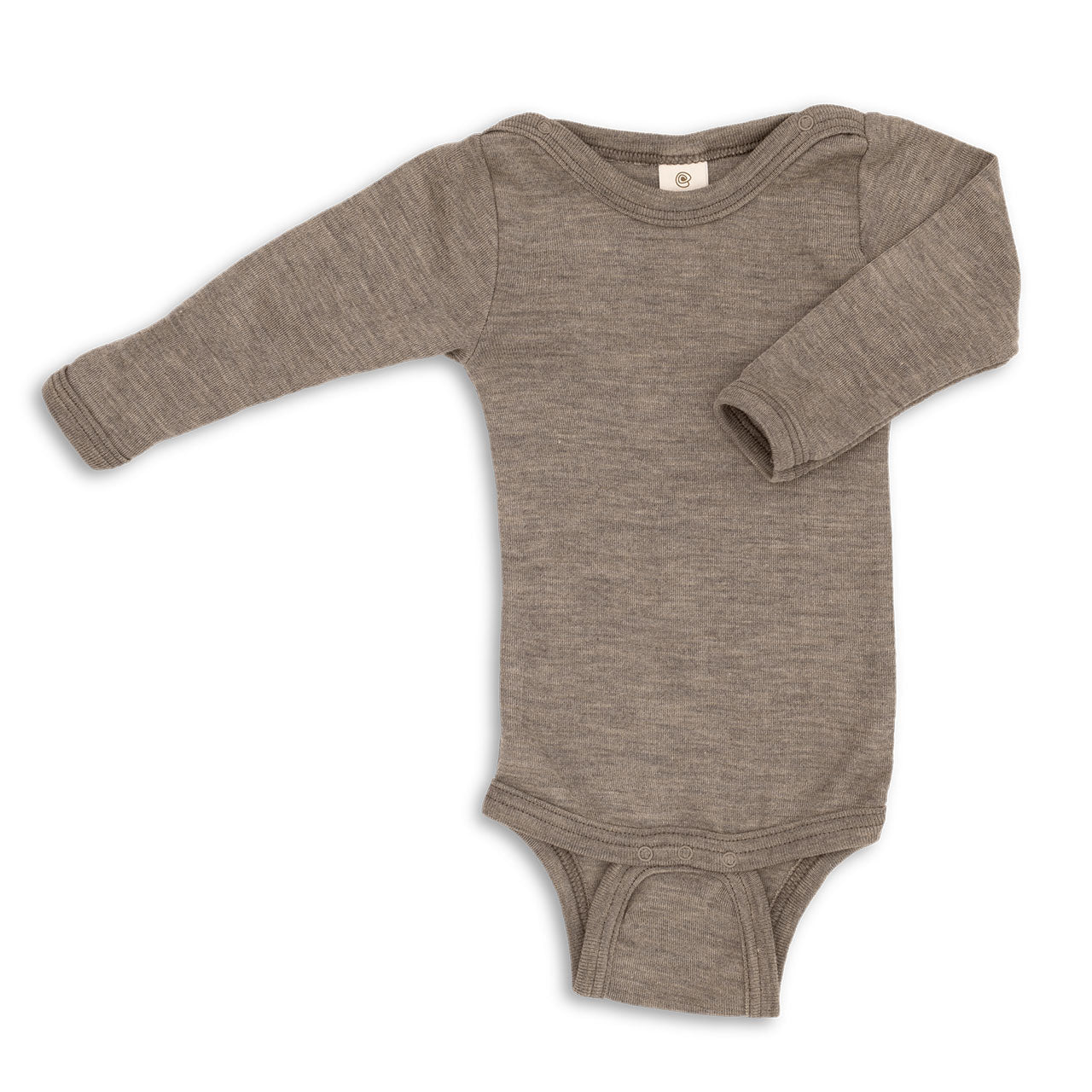 Engel Baby Langarm-Body mit Druckverschluss aus Wolle / Seide