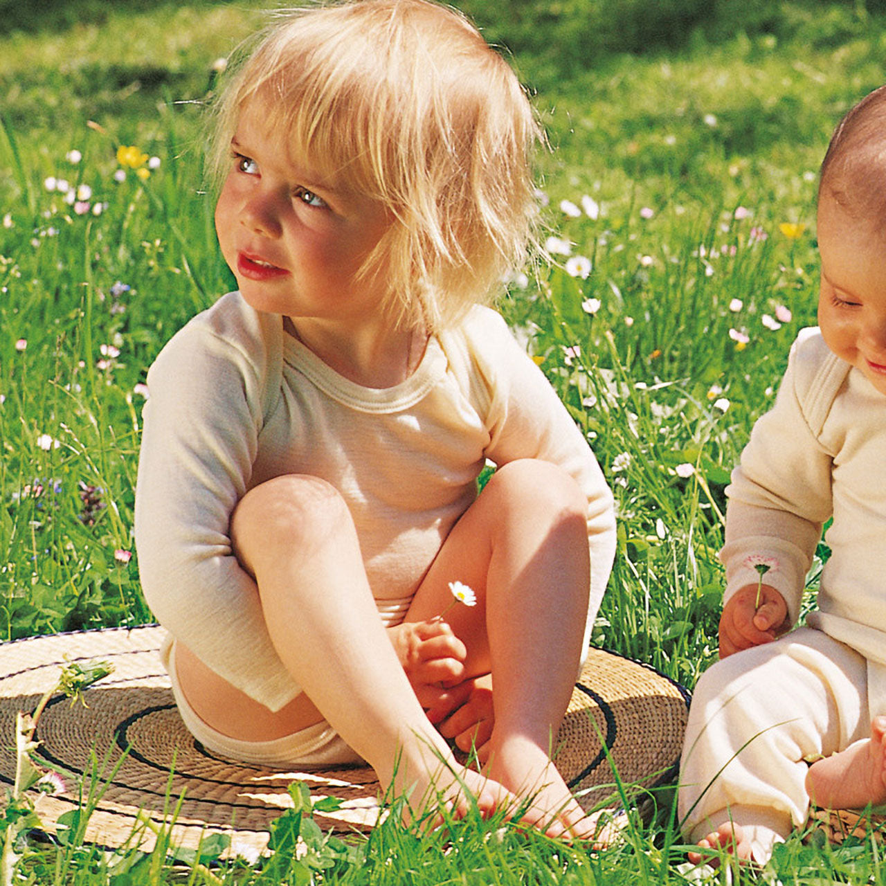 Engel Baby Langarm-Shirt aus Bio Schurwolle / Seide