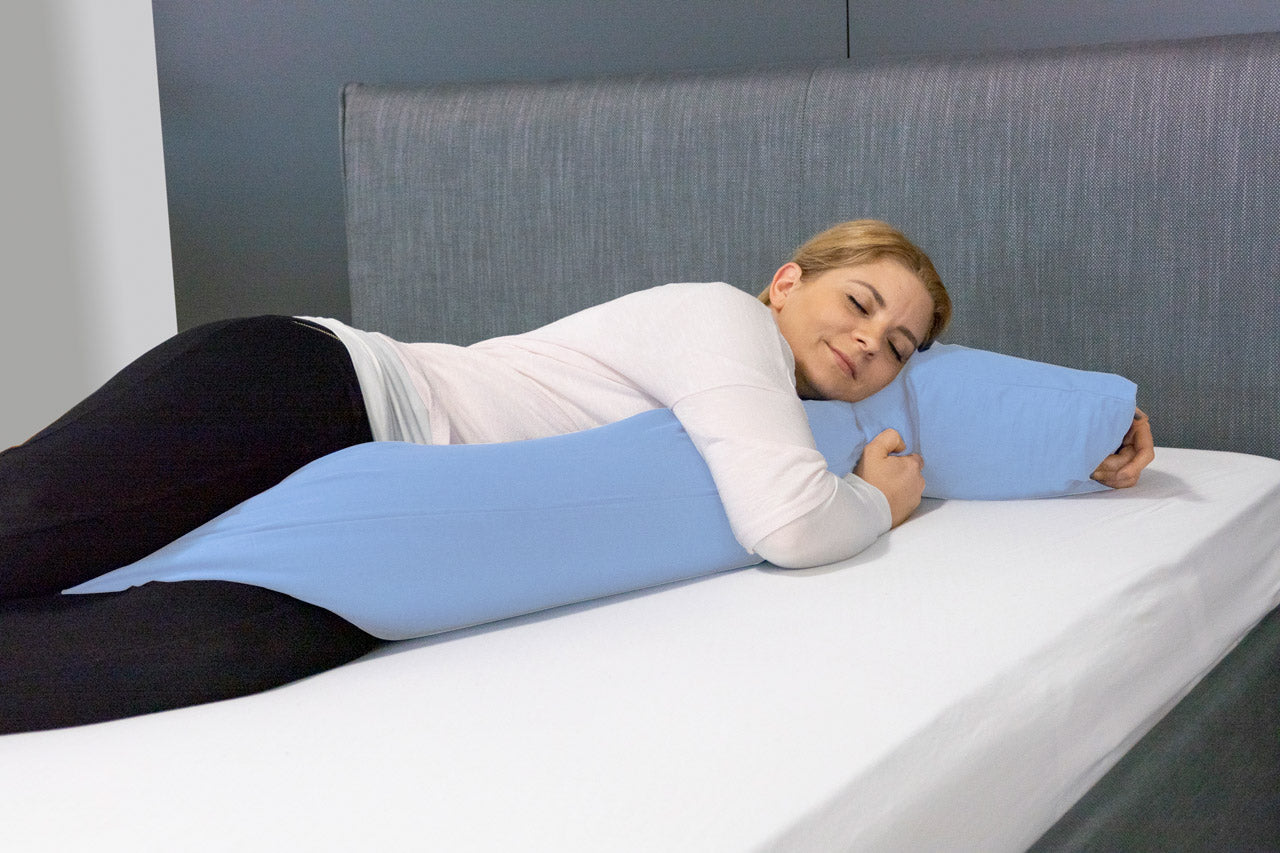 Speltex Kissenbezug für Seitenschläferkissen aus Bio Baumwolle, Renforcé, 150 x 35 cm