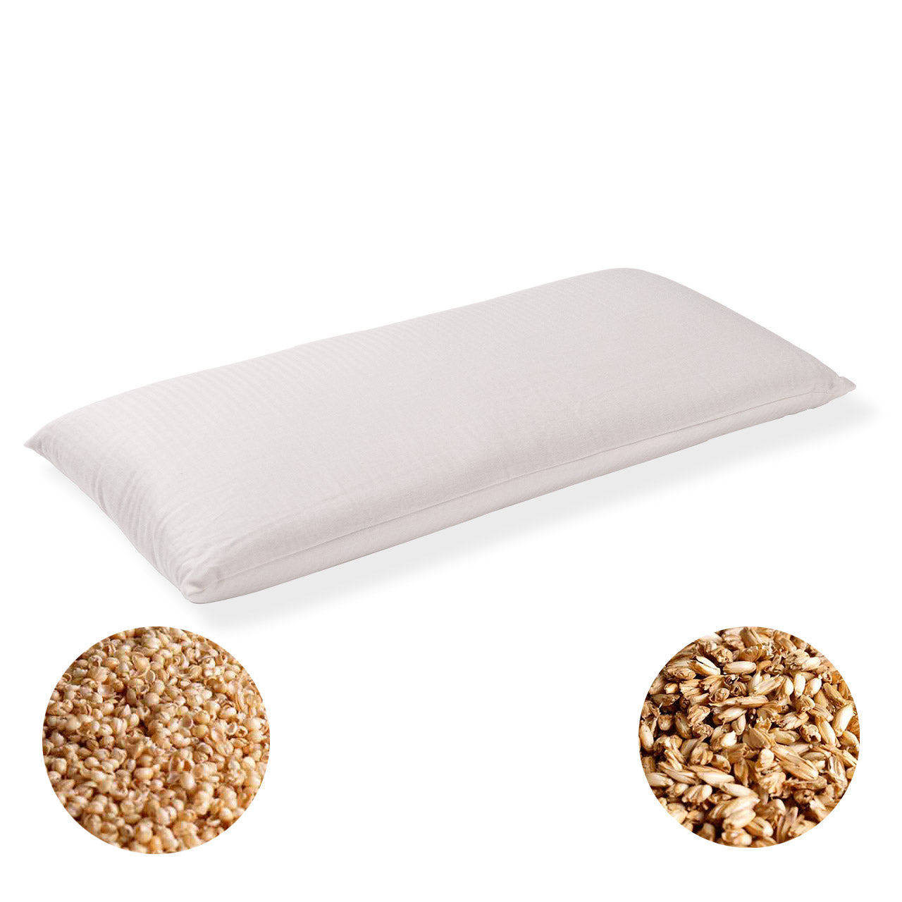 Speltex 2-Kammer Kopfkissen mit Bio Hirse / Bio Dinkelspelzen Füllung