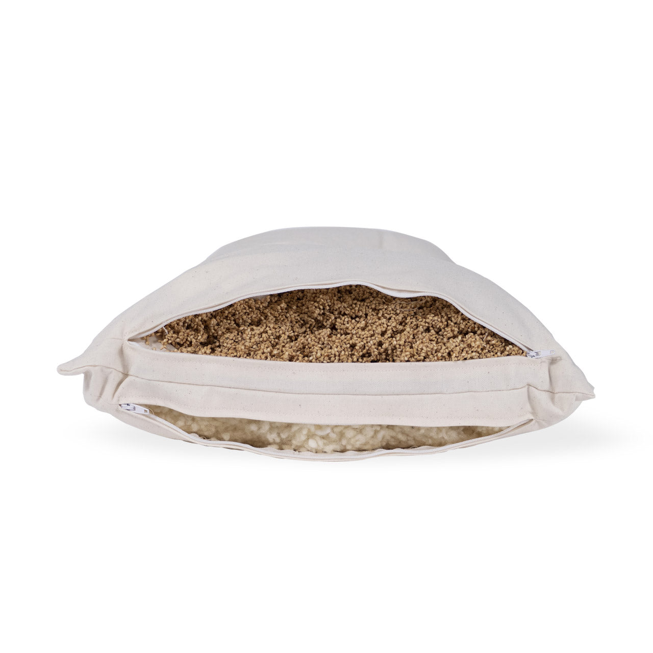 Speltex 2-Kammer Kopfkissen mit Bio Hirse / Bio Schafwolle Füllung