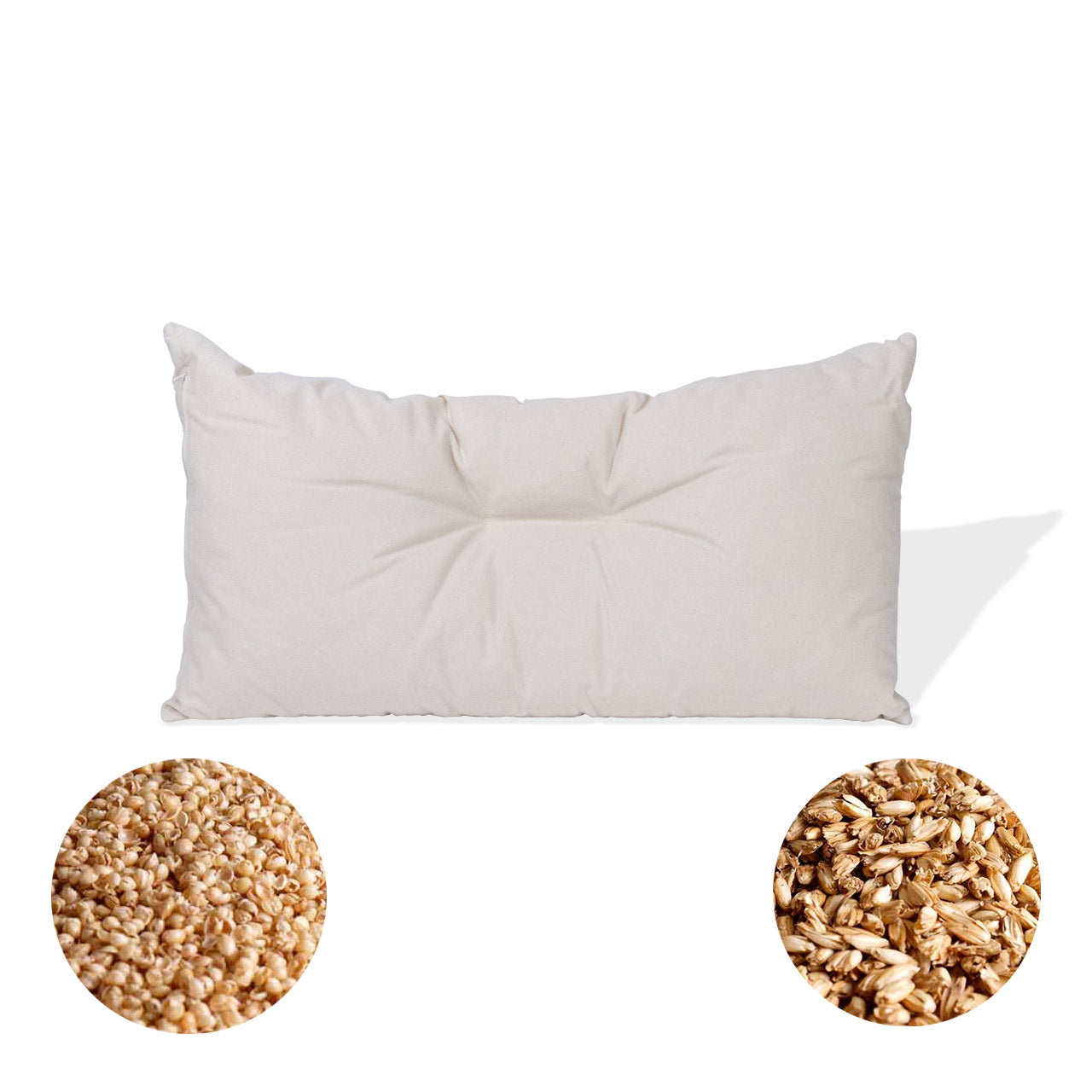 Speltex ergonomisches 2-Kammer Kopfkissen mit Bio Dinkelspelzen / Bio Hirse Füllung