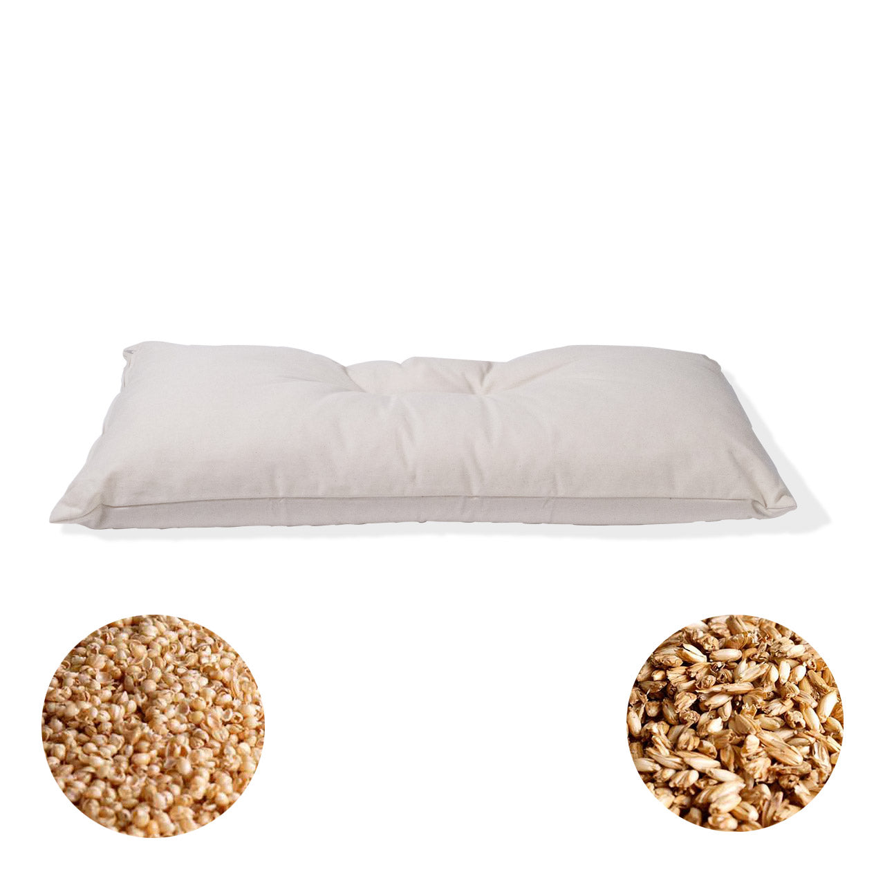 Speltex ergonomisches 2-Kammer Kopfkissen mit Bio Dinkelspelzen / Bio Hirse Füllung
