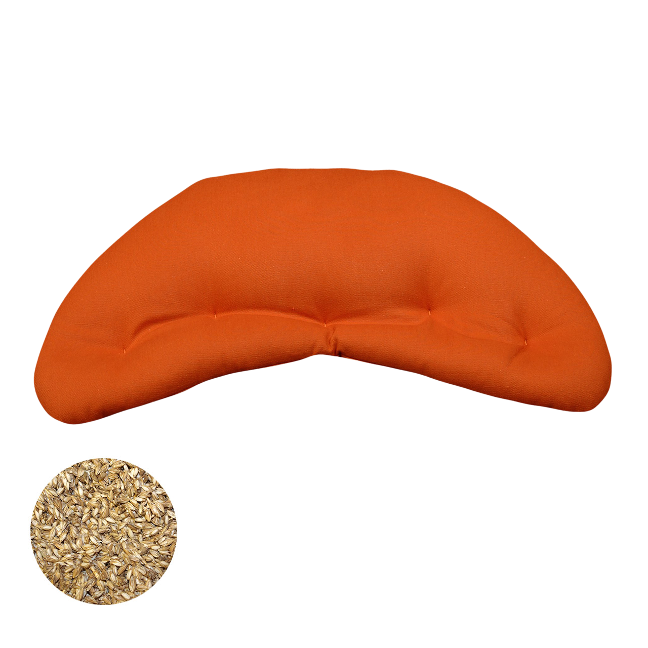 Speltex Halbmond Meditationskissen mit Bio Dinkelspelzen Füllung