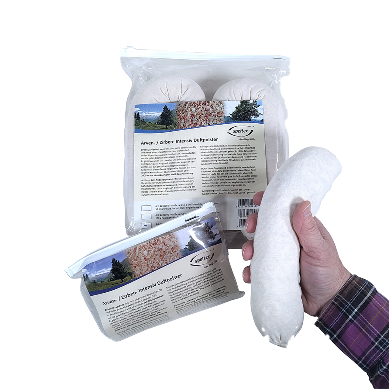 Speltex Duftpolster mit Zirbenflocken Füllung