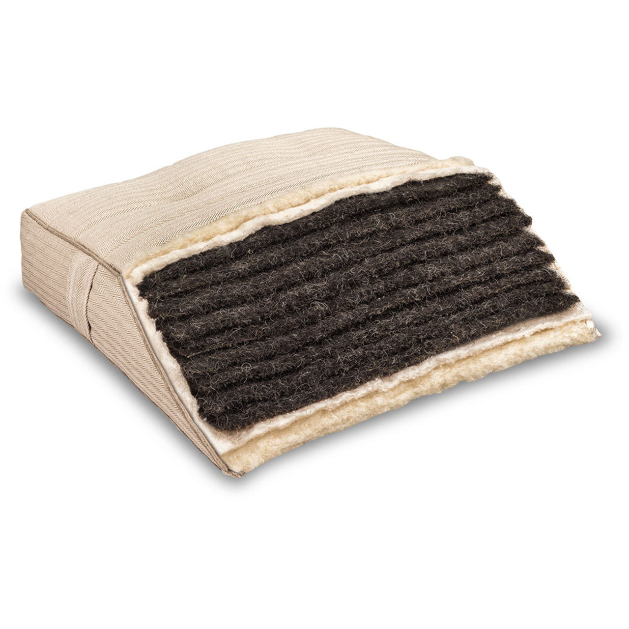 Baumberger Rosso einteilig Rosshaar Matratze mit Bio Baumwolle / Leinen Bezug