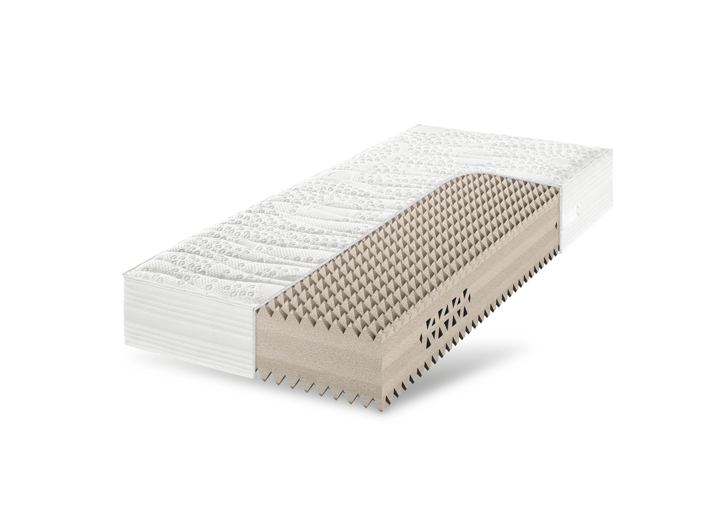 Frankenstolz PYRAMEDUS Kaltschaum Matratze mit Polyester / Lyocell Bezug