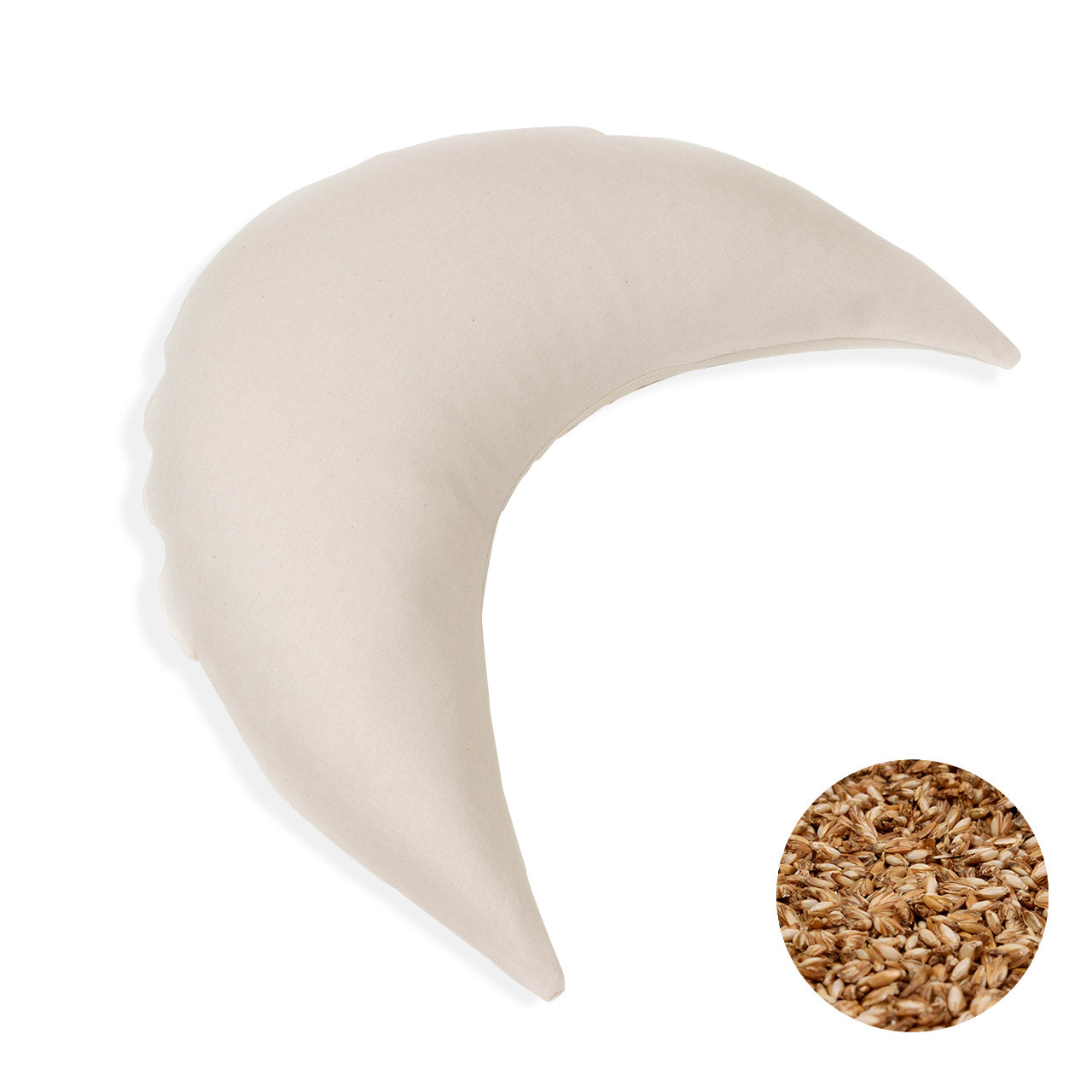 Mudis Mondkissen Nackenkissen mit Bio Dinkelspelzen Füllung