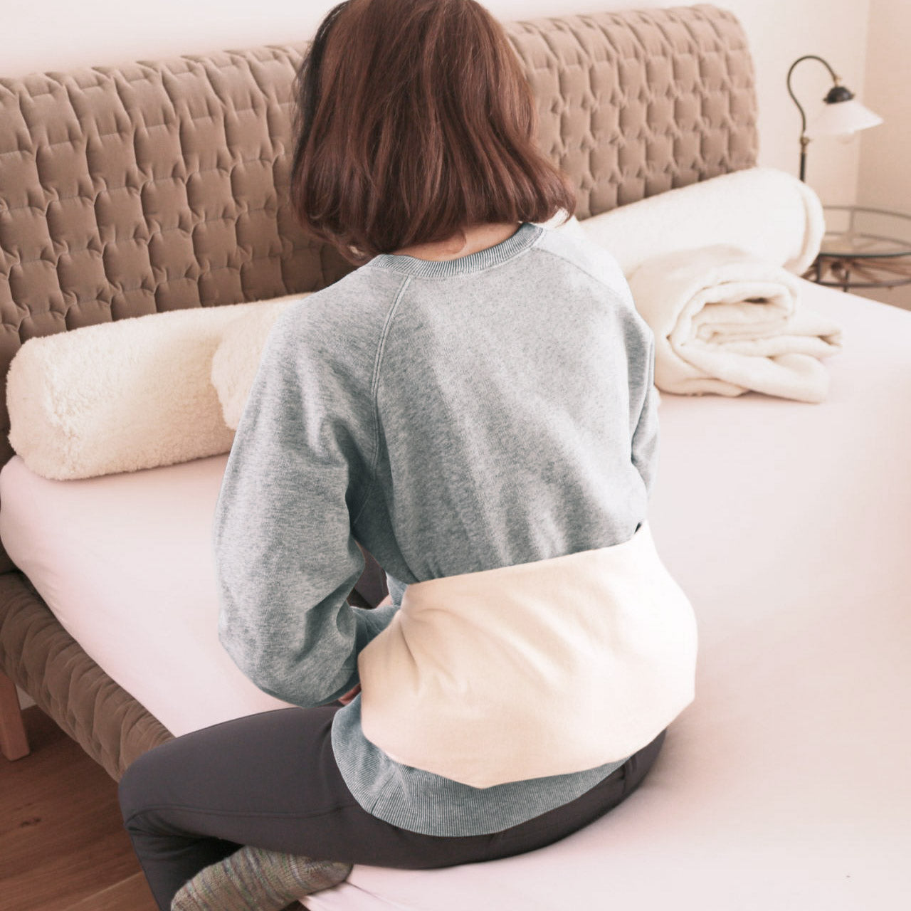 Mudis Maxi-Molly Schulter Wärmekissen mit Bio Dinkelkorn Füllung