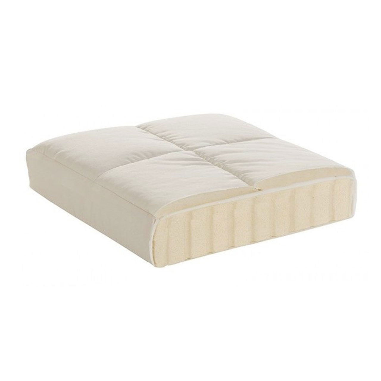 Prolana Luna Naturlatex Topper mit Baumwolle / Schurwolle Bezug