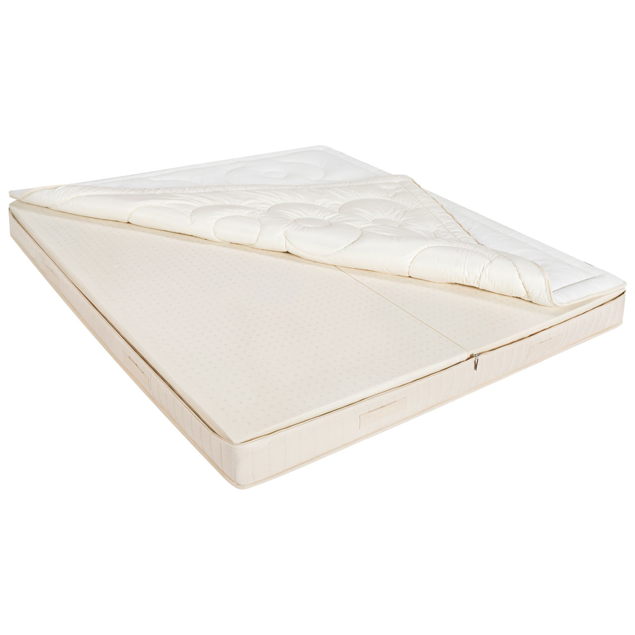 Prolana Mannar Superior Naturlatex Öko Matratze mit Bio Baumwolle Bezug