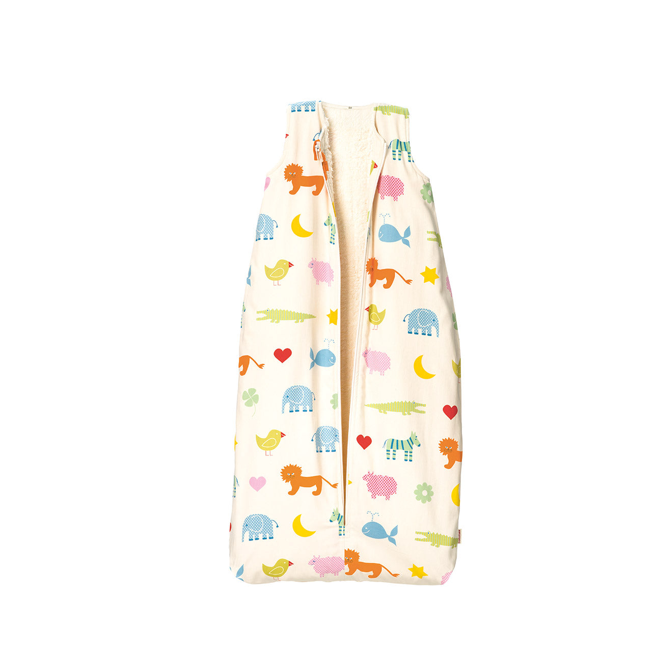 Cotonea Baby Winterschlafsack aus Bio Baumwolle Satin & Teddy-Plüsch