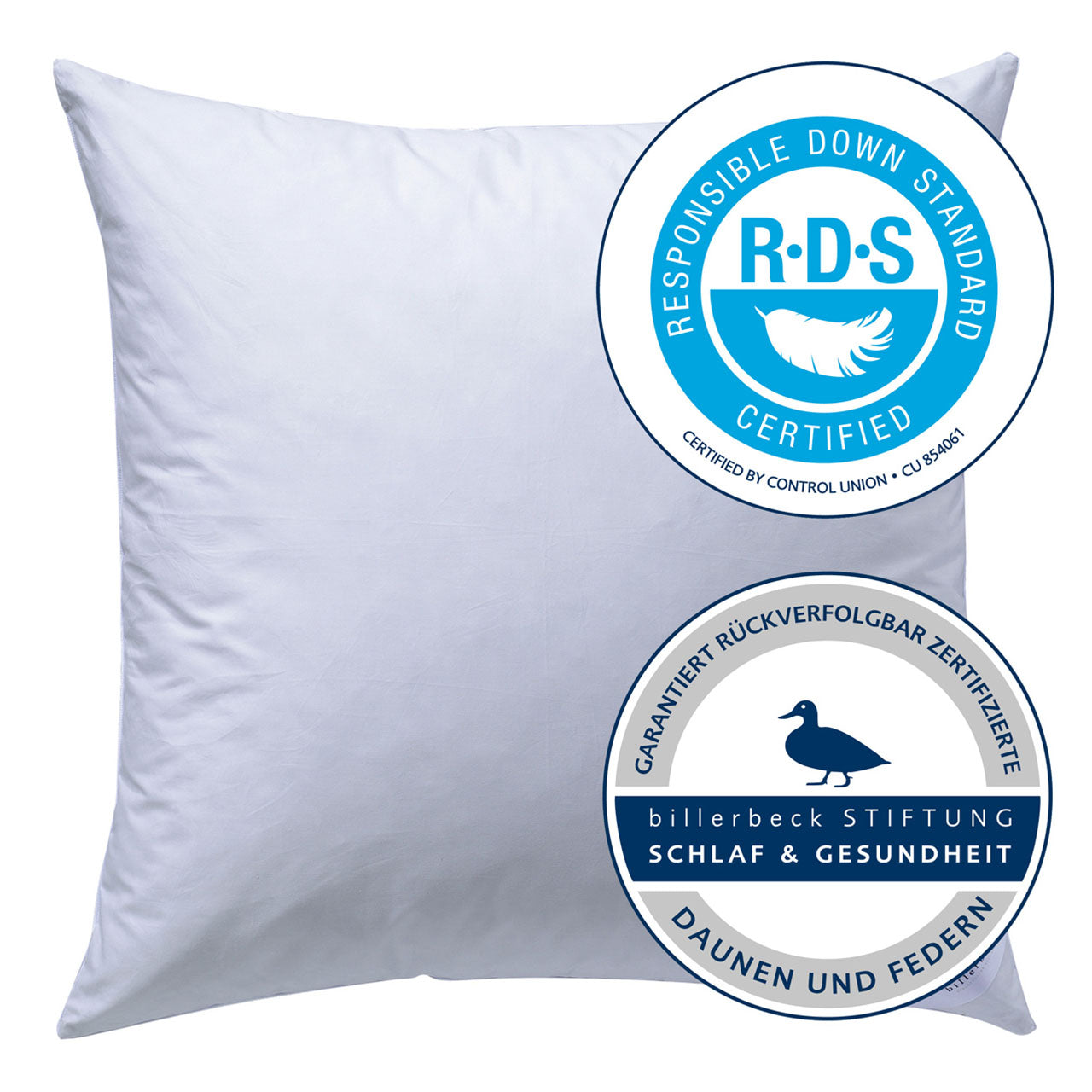 Billerbeck SMARAGD 3-Kammerkissen mit Daunenfüllung