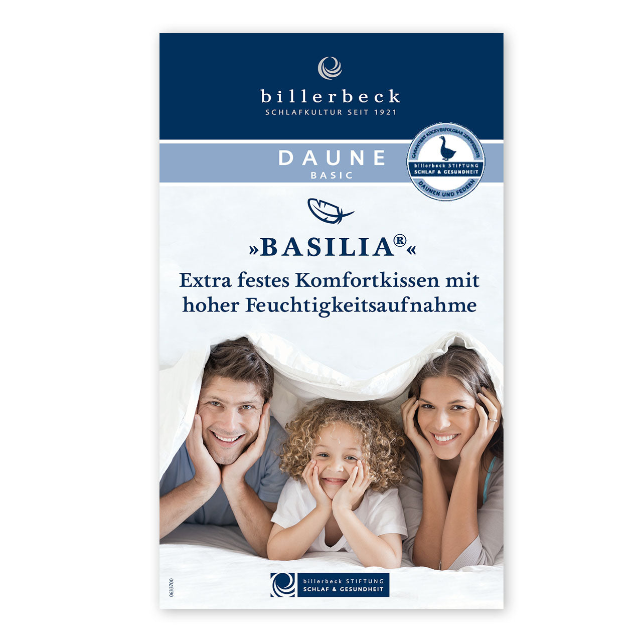 Billerbeck BASILIA® Kissen mit Gänsedaunenfüllung