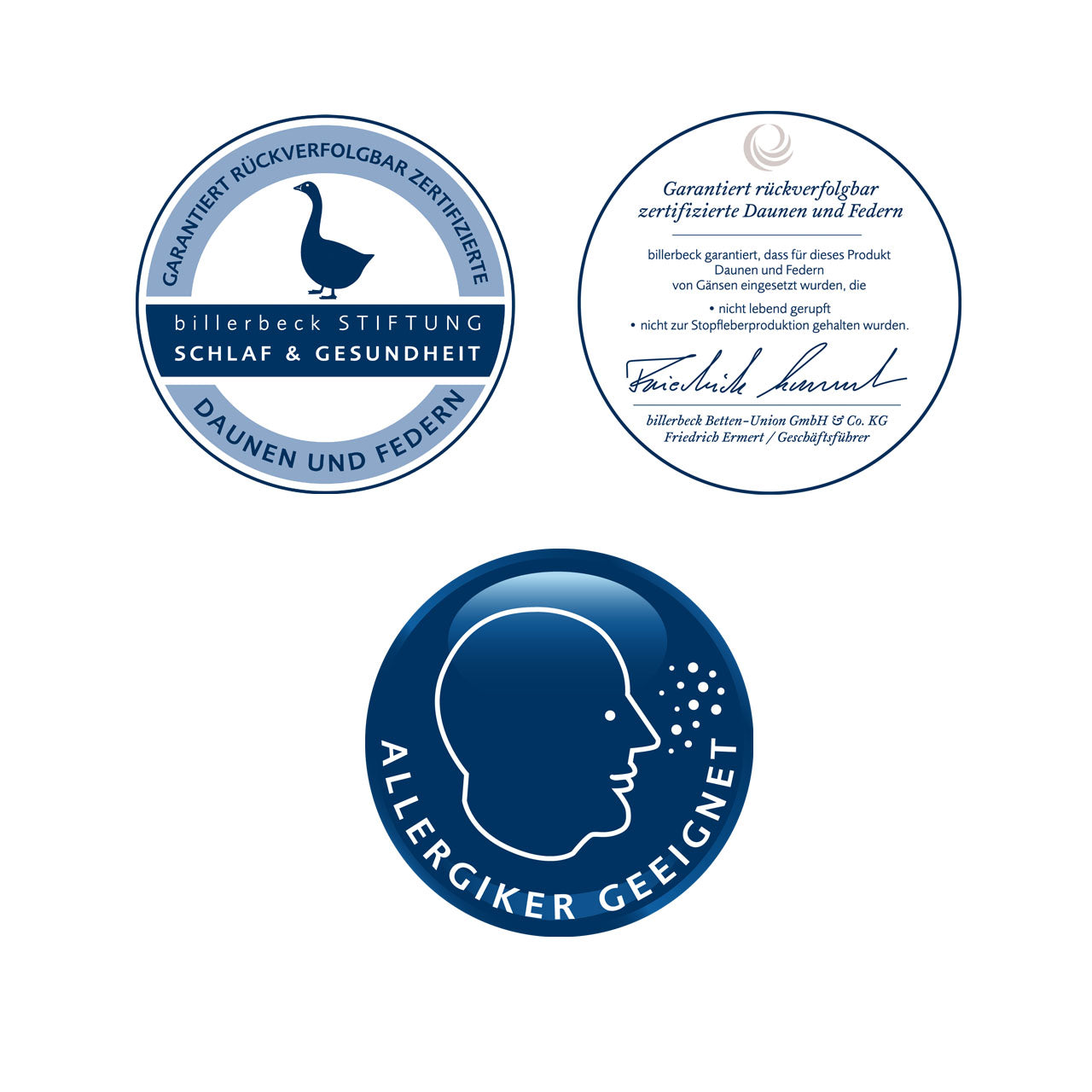 Billerbeck BASILIA® Kissen mit Gänsedaunenfüllung