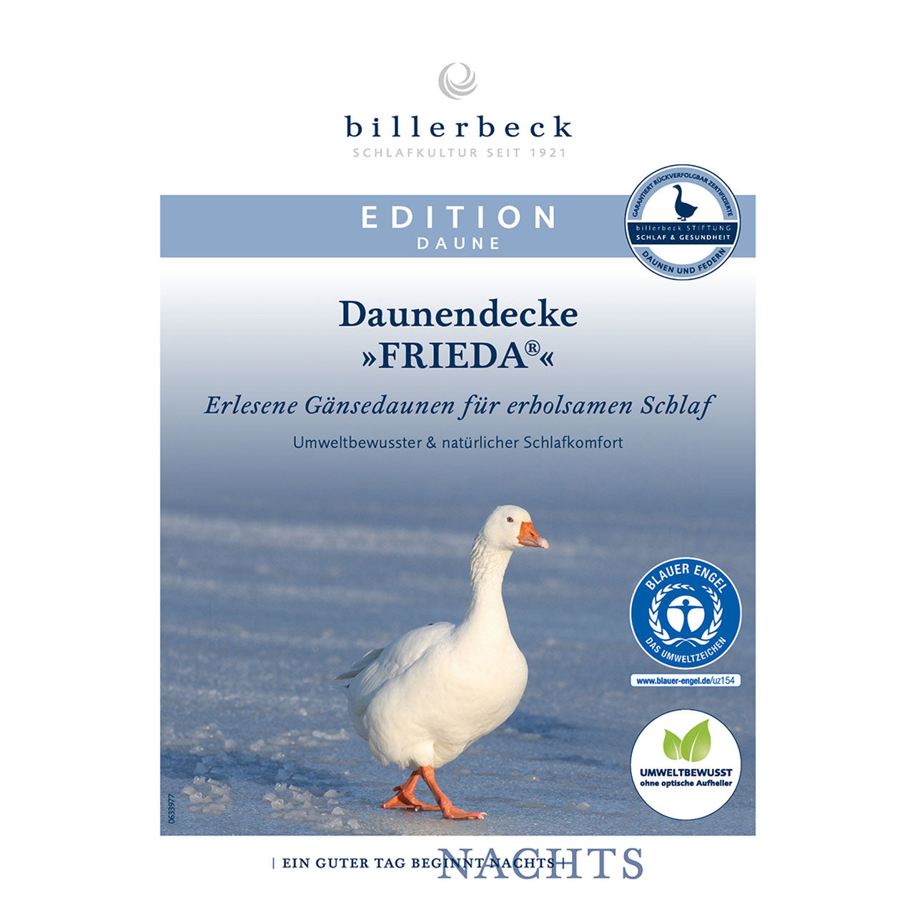 Billerbeck FRIEDA® Kassette II Winterdecke mit Gänsedaunen-Füllung