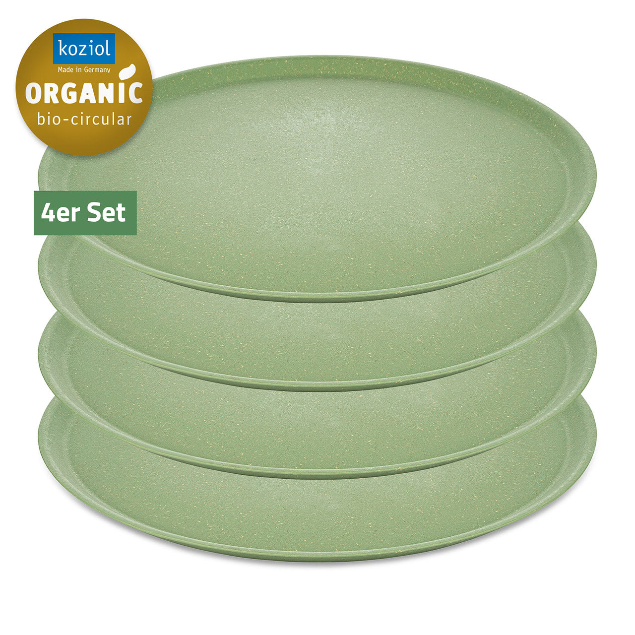 Koziol Connect Plate Teller aus Bio Plastik, 4er Set