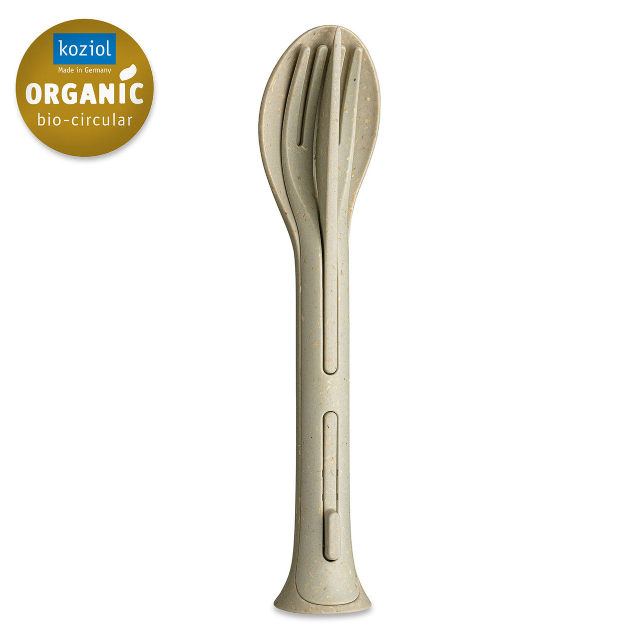 Koziol Klikk Pocket Outdoor Besteck-Set aus Bio Plastik, 3 teilig