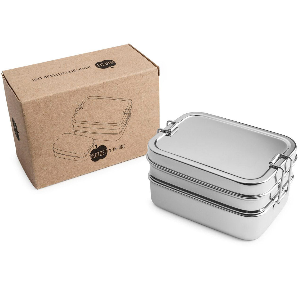Brotzeit Edelstahl Lunchbox 3in1