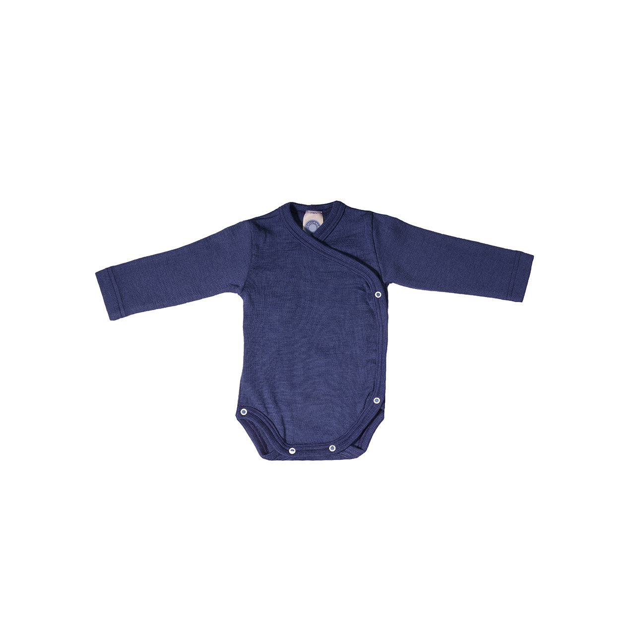 Cosilana Langarm Baby-Wickelbody aus Bio Wolle / Seide