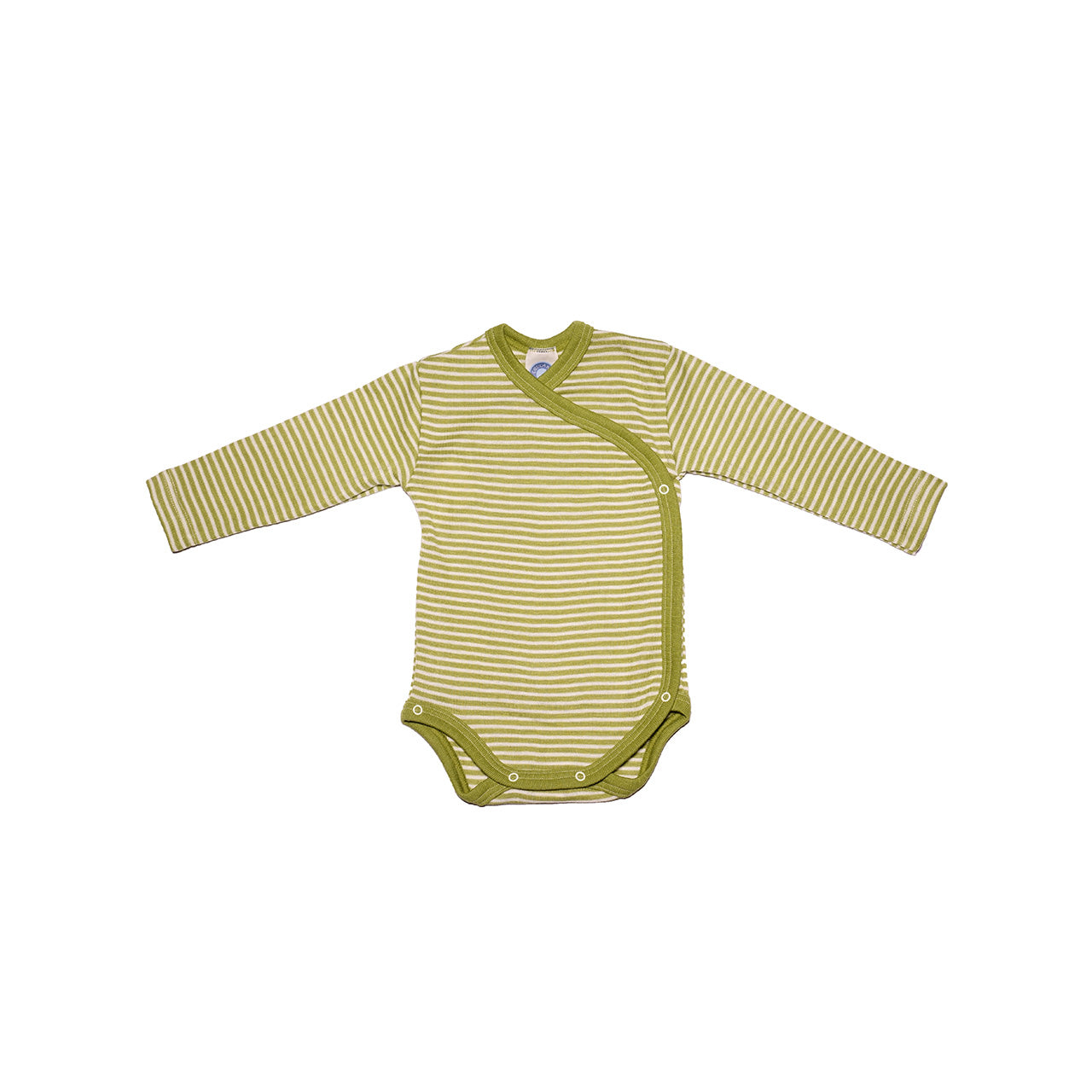 Cosilana Langarm Baby-Wickelbody aus Bio Wolle / Seide